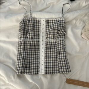 Reformation top nwt gingham top